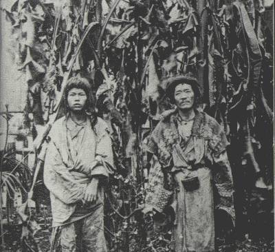 IGNORANCE AND POVERTY

Characteristic specimens of poor tribes found in wild areas off the
beaten path in the province of Yün-nan; their food is rarely above famine
conditions.