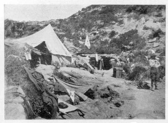 4th Field Ambulance in Head Quarters Gully.