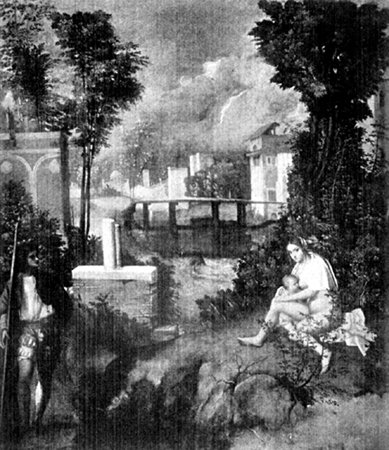 THE TEMPEST FROM THE PAINTING BY GIORGIONE
In the Giovanelli Palace