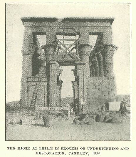 449.jpg the Kiosk at Philae in Process of Underpinning And Restoration, January, 1902. 