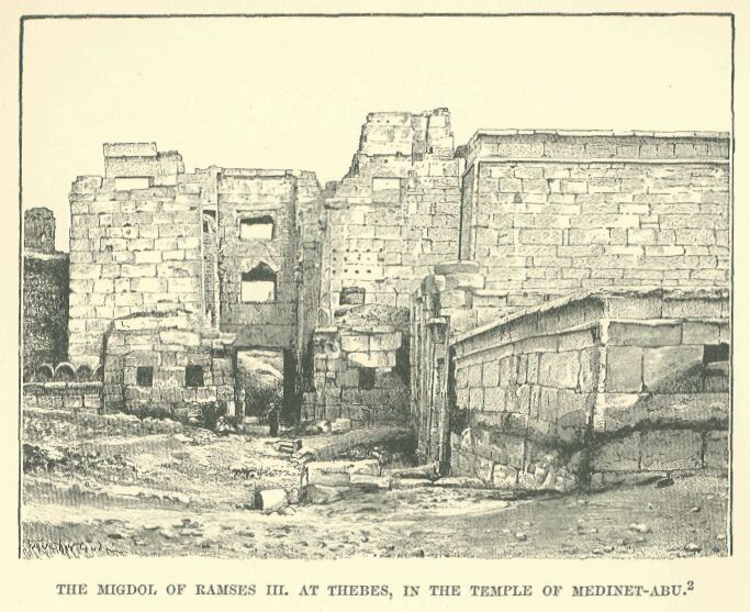 187.jpg the Migdol of Ramses Iii. At Thebes, in The Temple of Medinet-abul 