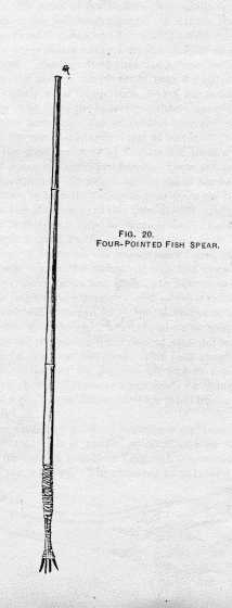 FIG. 20. (LEFT) FOUR-POINTED FISH
SPEAR.