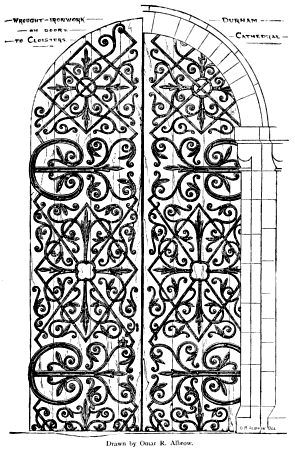 Ironwork On Doors of Cloisters.