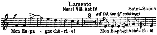 Lamento, Henri VIII: Act IV, Saint-Sans