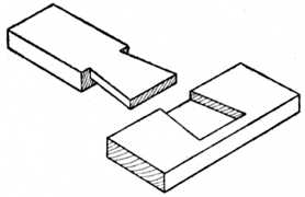 Fig. 38.—Stopped Dovetail
    Halving.