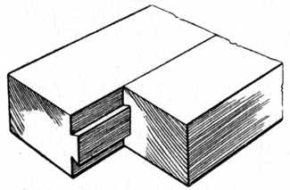 Fig. 102.—Joint with Single Dovetail Tongue and Groove.