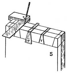 Fig. 272.—Squaring and
    use of Template.