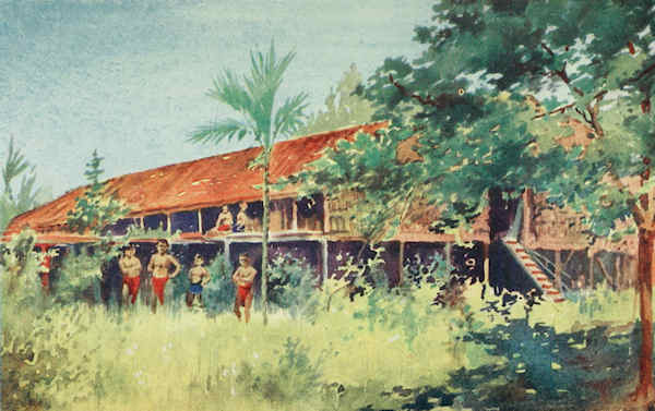 Dyak longhouse