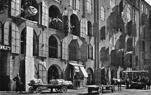 Hoisting Coffee into the Storage Warehouses Adjoining the Brooklyn Piers