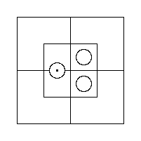 Diagram representing all m are y