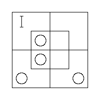 Diagram representing all m prime are x and all y are m prime