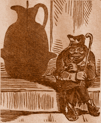 Old Man Sitting: Casting Jug-Shaped Shadow.