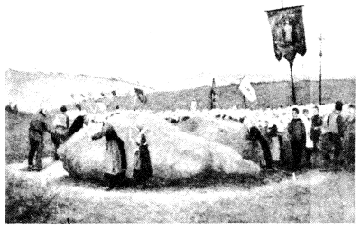 Stone-worship at Locronan, Brittany