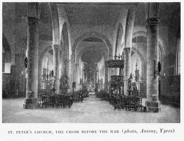 ST. PETER'S CHURCH, THE CHOIR BEFORE THE WAR (photo, Antony, Ypres)