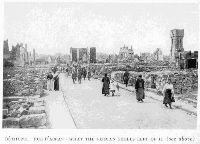 BTHUNE. RUE D'ARRAS—WHAT THE GERMAN SHELLS LEFT OF IT (see above)