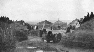 PAWNEE-VILLAGE WHICH STOOD ON THE LOUPE FORK OF THE PLATTE RIVER

Photograph by W. H. Jackson, 1871