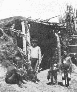 a. Children at lodge entrance