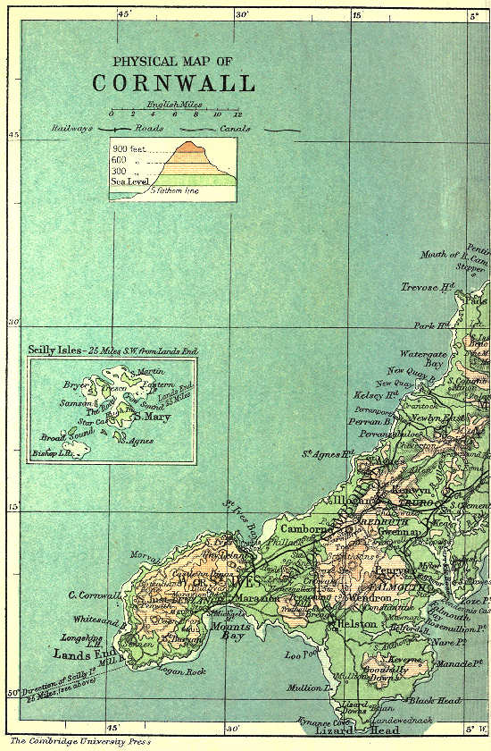 Physical map - west