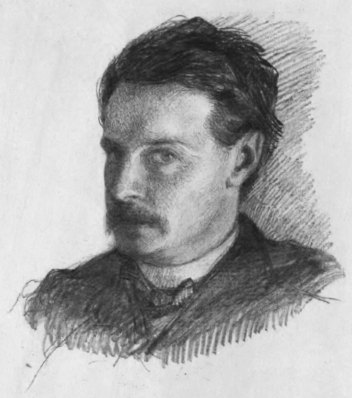 Pencil-drawn portrait of William James by himself about
1866