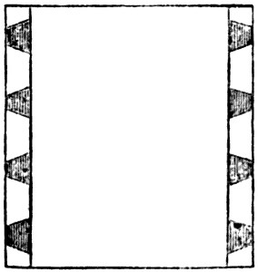 Mortices cut out of board