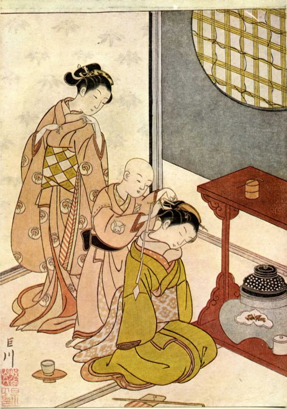 HARUNOBU. The Sleeping Elder Sister.