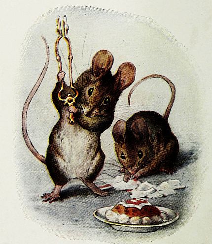 mice smashing plum pudding