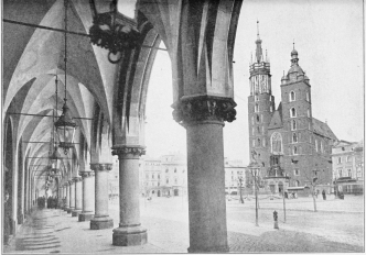 THE MARKET SQUARE IN CRACOW

Here Poland mourns her glorious past, and the returned immigrant assures
her of a glorious future.