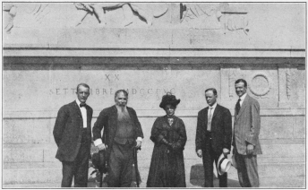 GENERAL AND MRS. RICIOTTO GARIBALDI AT THE FOOT OF HIS
FATHER’S MONUMENT IN ROME

“It is just like you Americans—you go to work to make your dreams come
true.”