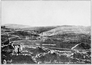 JERASH, SYRIA; THE ANCIENT GERASA, GENERAL VIEW.