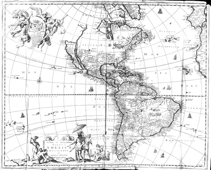 Novissima et Accuratissima TOTIUS AMERICÆ DESCRIPTIO per JOHAHEM OGILUIUM Cosmographum Regium